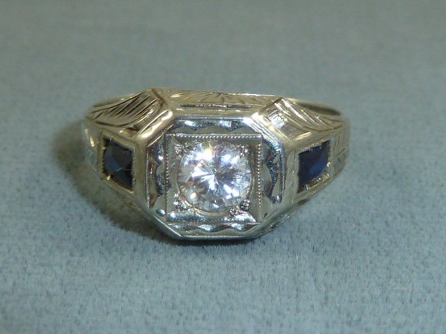 Art Deco 18kt White Gold Men (1 of 3)