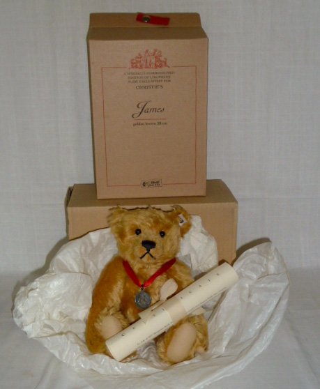 Steiff "James" Bear Christie's Auction House MIB Silver (1 of 11)