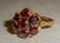 18kt Gold Antique Garnet Ring marked 750