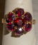 18kt Gold Antique Garnet Ring marked 750 - 2