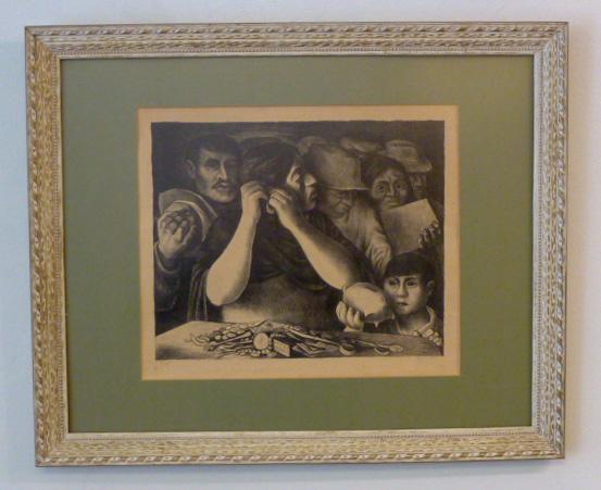 Jose Chavez Morado 1909-2002 Mexican litho Ed 8/20: Chavez Morado (1909 â€“ 2002 ) Was A Noted Print Maker and Painter and part of the Muralist Movement of the 20th Century. This Striking work depicts a Poor Mexican Family giving up their meager t
