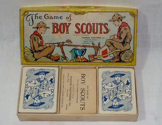 The Game Of Boy Scouts Parker Brothers Copyright 1912: Boy Scout Game by Parker Brothers copyrighted 1912. Game Is Unused And Complete. Cards Have Fabulous Boy Scout Images as does the box cover. Comes Complet with instructions. Box measures 4” by 8