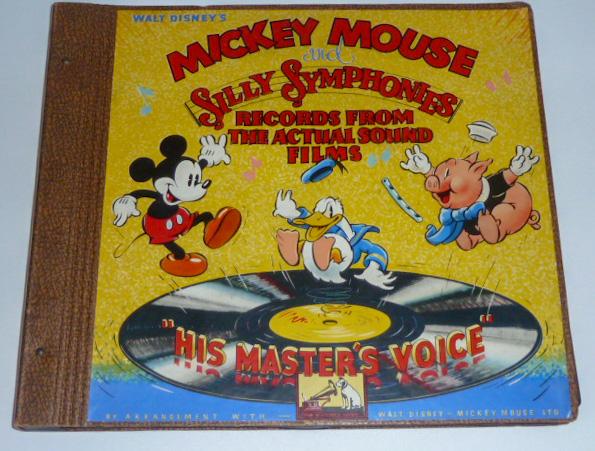Mickey Mouse & Silly Symphonies Promotional Record Set: Incomparable â€œMickey Mouse and Silly Symphoniesâ€œ Records From The Actual Sound Films . Beautiful Early Disney Graphics on the Cover with Long Billed Donald , Pie Eyed Mickey and Fiddler Pi