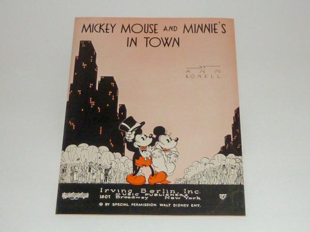 Mickey Mouse And Minnie's In Town Music Sheet 1933: Early Vintage Mickey Mouse And Minnie's In Town Sheet Music . This Rare Sheet Music Is Published By Irving Berlin . With Special Permission From Walt Disney Enterprises. UNUSED with Great Color . As f