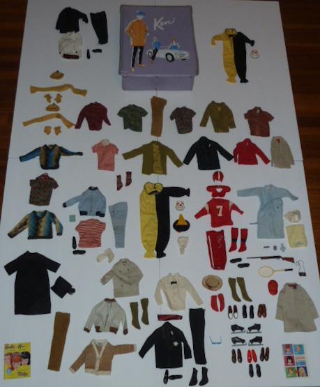 Ken Barbie's Boyfriend, Case, Outfits & Accessories: Ken He's a Doll…This lot has it all… Wide selection of vintage 1960's Ken outfits by Mattel , accessories , shoes , and his own traveling case. . These are a few of the outfits : Touchdown