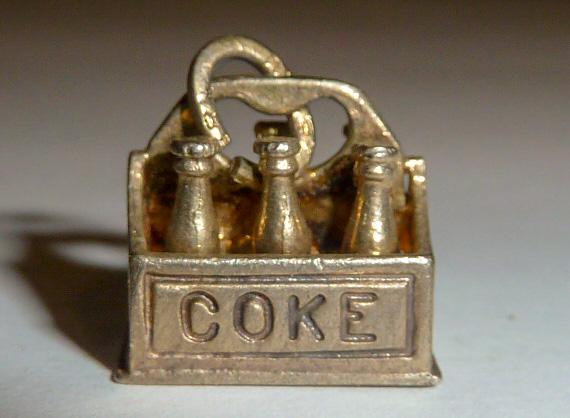 Sterling Silver 6 Pack of Coca-Cola Bracelet Charm: Vintage sterling silver six pack of Coke. Signed Beau - sterling