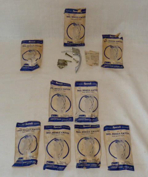 Mid Century Modern Amerock Cabinet Hardware Nine Pulls: Vintage Amerock Set Of Nine Hardware Pulls In the Original unopened Packages . Pulls are Chrome and Pure Classic Mid Modern Design. As found estate condition . Please use photos as part of the descrip
