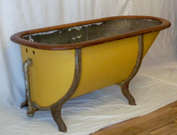 19th C. Architectural Claw Footed Cowboy Tub (1 of 7)