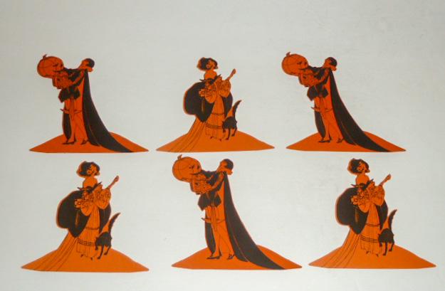 Vintage Buzza Co Halloween Place Cards Set of Six (1 of 5)