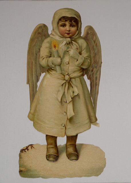 Antique German Die Cut Victorian Christmas Angels H & S (1 of 3)