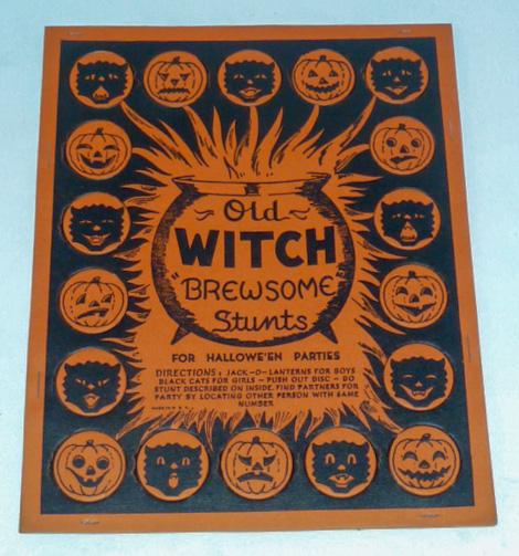 Vintage Halloween Witch Stunts Game Unused Beistle (1 of 2)