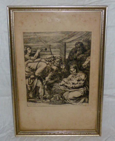 17th C. Original Woodcut Monogrammed in Plate (1 of 4)