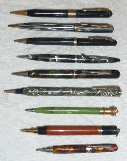 7 Various Mechanical Pencils - Bakelite - Marbleized (1 of 1)