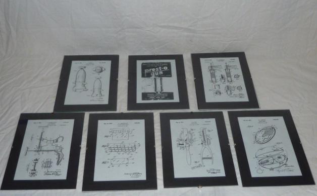 Seven Early Patent Drawing Prints 1927 thru 1952 (1 of 9)