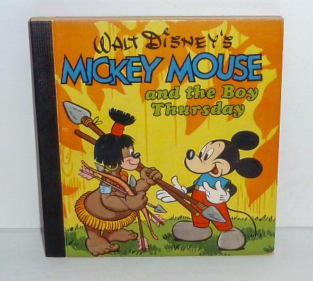 Walt Disney's "Mickey Mouse and the Boy Thursday" Book: Walt Disney's Mickey Mouse Hard cover Whitman Book 1948 . Book measures 5 1/2” by 5 1/2” and is in the Big Little Book format . This book is one of five of these rare Disney Whitman books