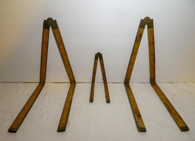 Stanley Antique Wood Folding Ruler & Lufkin Lot of 3 (1 of 4)