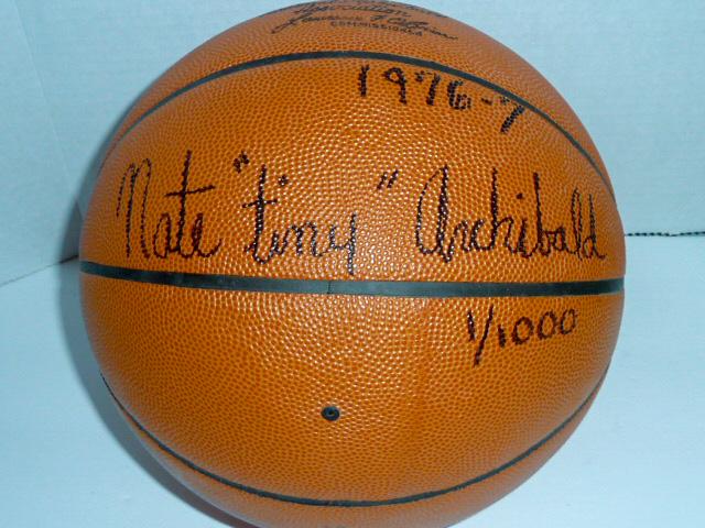 Nate "tiny" Archibald Signed 1976-7 Wilson Basketball (1 of 7)