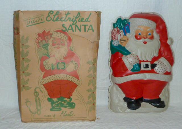 Vintage Star-Lite Santa Christmas Decoration w/Box 40's (1 of 3)