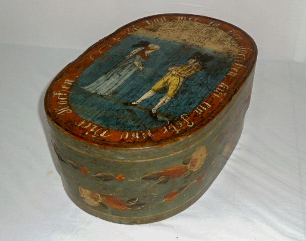 19th C. Paint-Decorated Pennsylvania Dutch Bride's Box (1 of 6)
