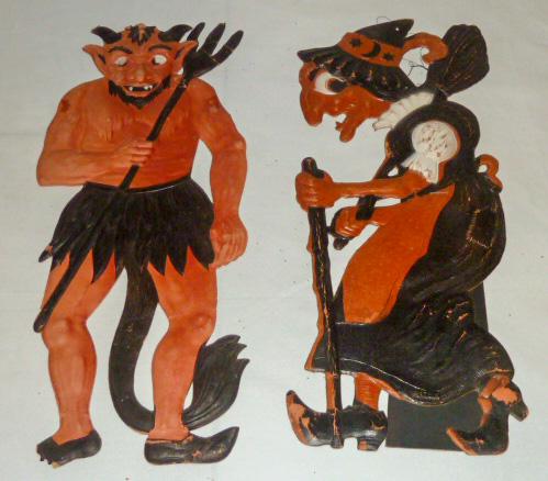Vintage Halloween Lot embossed Witch and Devil Germany (1 of 4)