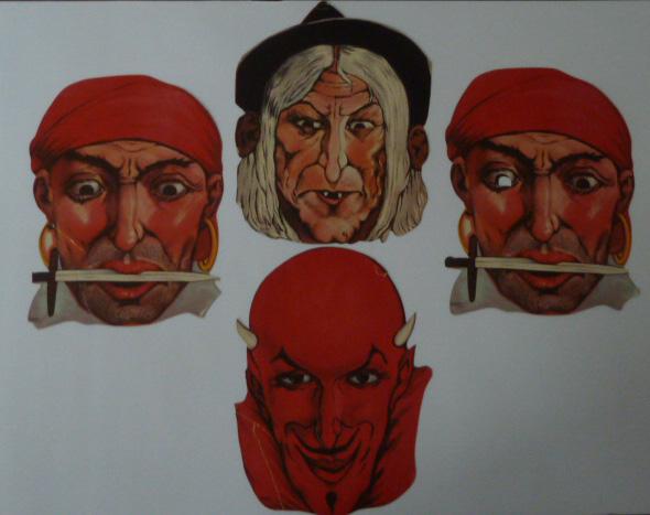 4 Halloween Masks - Emerick's Devil - 2 Pirate - Witch (1 of 7)