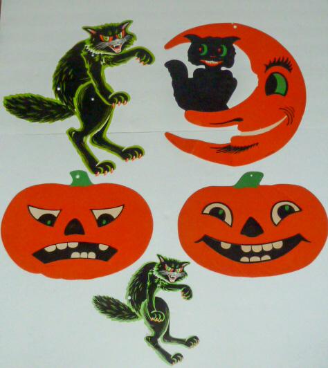 Vintage Halloween Luhrs and Beistle Lot of Five (1 of 4)
