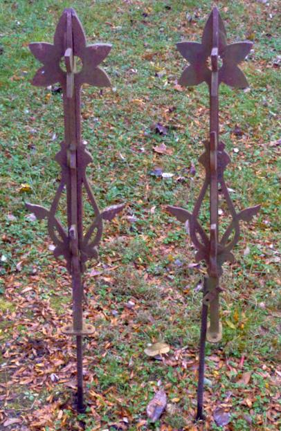 Pair of Antique Wrought Iron Decorative Garden Elements (1 of 6)
