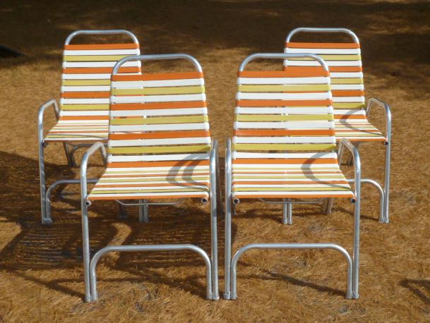 Set of Four MCM Outdoor Chairs by Telescope USA (1 of 4)