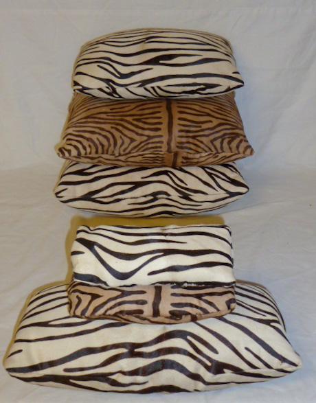 Small Collection of Artist Made Zebra Pillows (1 of 2)