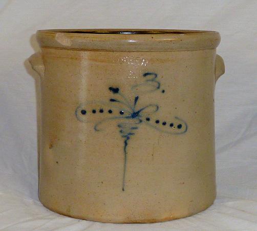 Fisher - Lyons 3 Gallon Crock Colbalt Blue Dragonfly (1 of 6)