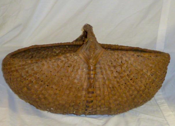 Antique Woven Buttocks Basket (1 of 4)