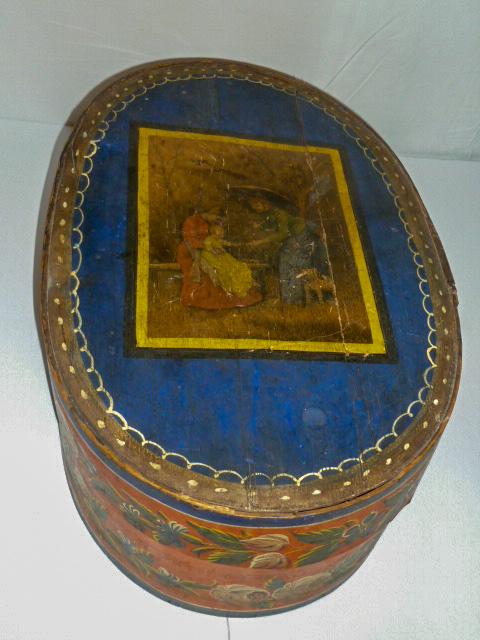 19th C. Paint-Decorated Pennsylvania Dutch Bride's Box (1 of 9)