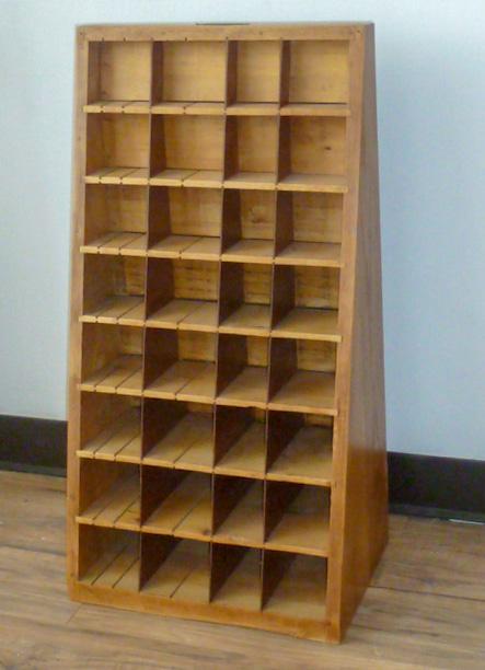 Antique Oak Triangular Thompson Printers File Cabinet (1 of 5)