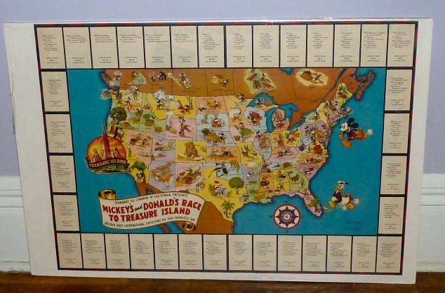 1939 Mickey & Donald's Race to Treasure Island - Map (1 of 10)