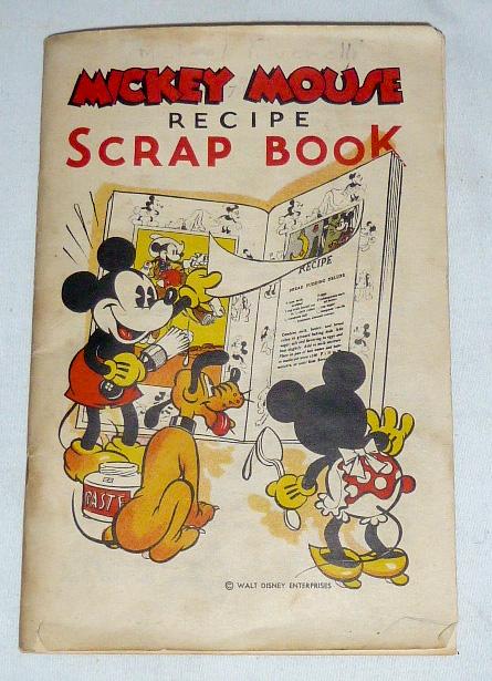 1931 Mickey Mouse Recipe Scrap Book W.D.E. 10 Stickers (1 of 11)