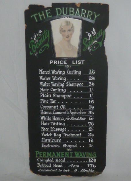 1920's-30's The Dubarry Beauty Salon Advertising Sign (1 of 4)
