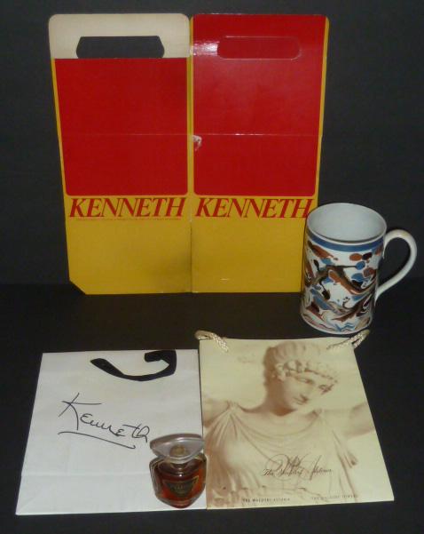 Kenneth's Hat Box - Signed Bag & Personal Ceramic Mug Etc. (1 of 7)