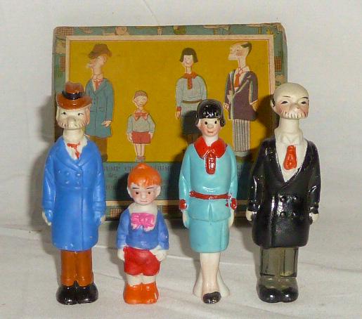 1920's Andy Gump Family Bisque Figurines w/Original Box (1 of 5)
