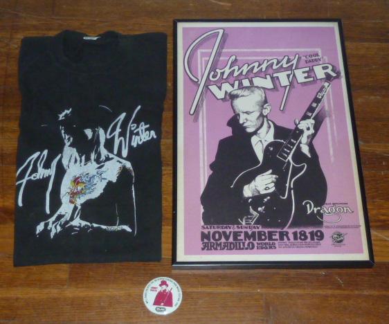 Johnny Winter 1978 Tour Poster 1987 World Tour T-Shirt (1 of 10)
