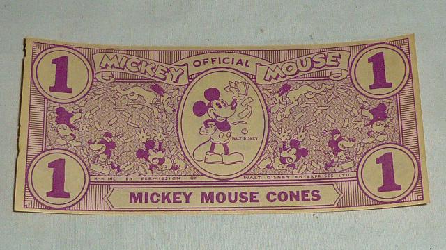 1930's Mickey Mouse Cones Premium Rare Magenta Color (1 of 2)