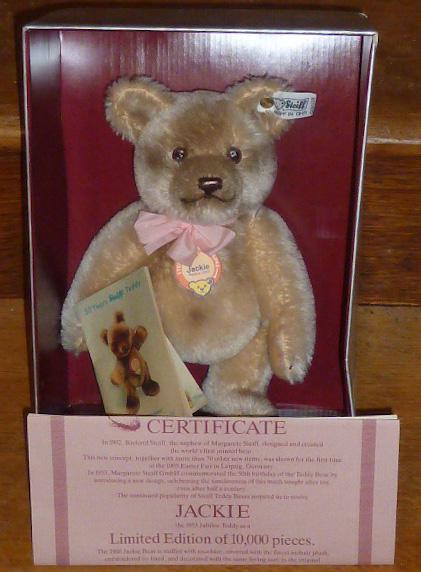 Steiff Jackie 1953 LE Plush Mohair Tedddy Bear MIB (1 of 4)