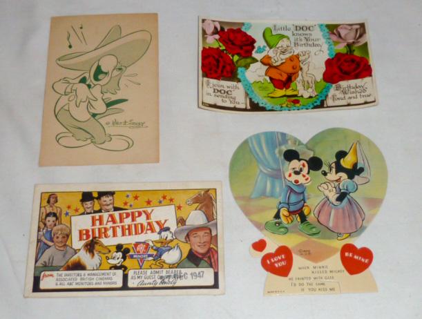 1930's Disney Birthday, Valentine & Movie Advertising (1 of 10)