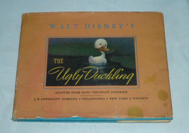 1939 Walt Disney's The Ugly Duckling Book w/Dust Jacket: Adapted from Hans Christian Andersen . Disney's use of delicate color is espically happy here , reminding one of his lovely little animals and the forest scenes in Snow White. Beautiful and captivatin