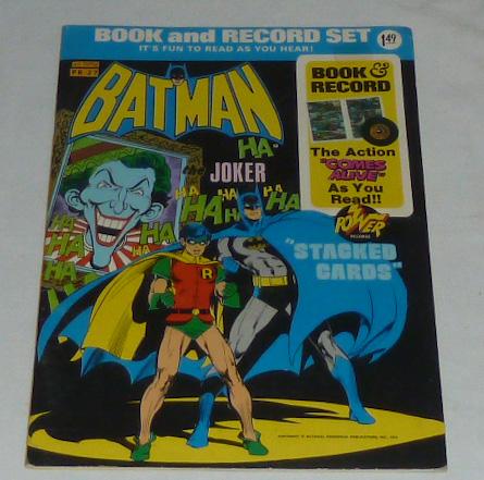 1975 Batman Book And Record Set Joker - "Stacked Cards" (1 of 4)