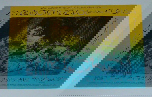 Country Joe & the Fish Bill Graham 1970 #236 David Singer R&R Poster: Original Country Joe & the Fish and Blue Image : Fillmore Rock & Roll Poster, designed by David Singer copyright Bill Graham 1970 - No. 236. Light Show by Brotherhood of Light. In a take on The Peacea