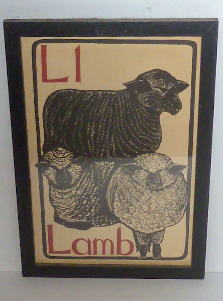 Mary Azarian - Farmer's Alphabet - "L" - Wood Cut Prints - Life in Vermont - 1970: Mary Azarian - is an American woodcut artist and children's book illustrator. She was a teacher in 1963, in one of Vermont's last one-room schools. Using her Fine Arts Degree she decorated the schoolh