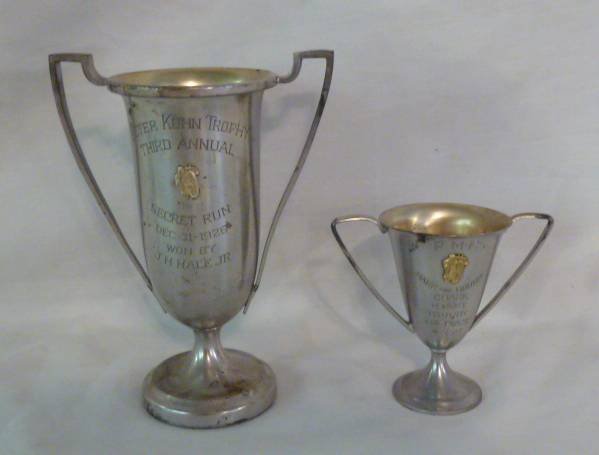 TWO VINTAGE MOTOCYCLE TROPHIES 1920'S (1 of 9)