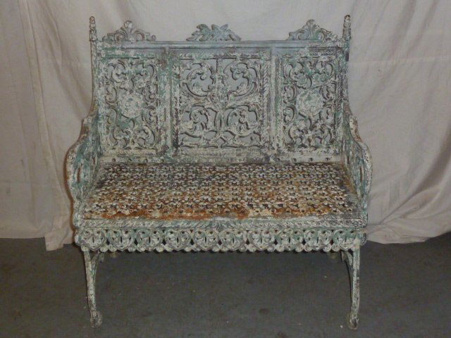 VICTORIAN IRON CURTAIN BENCH BROOKLYN NY (1 of 6)