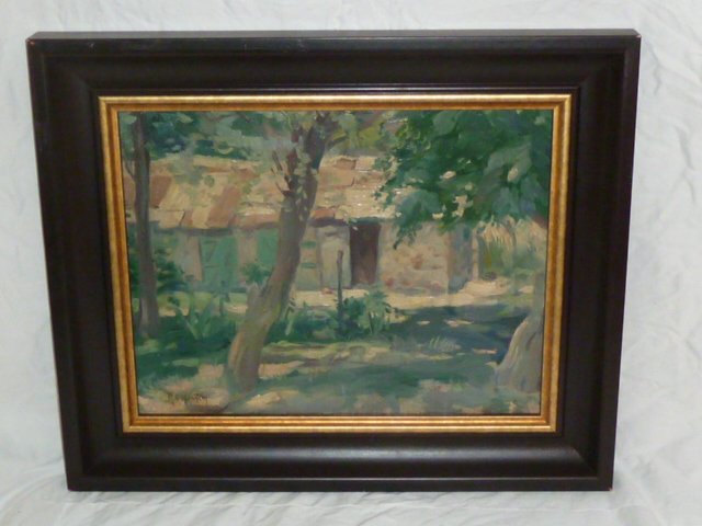 IMPRESSIONIST LANDSCAPE O/B SIGNED R.S. HEWTON (1 of 6)