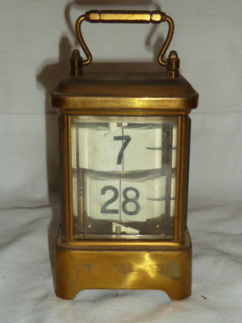 ANTIQUE BRASS PLATO DIGITAL FLIP TICKET CLOCK (1 of 4)